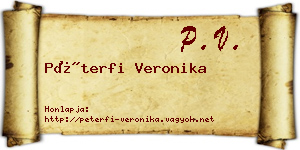 Péterfi Veronika névjegykártya
