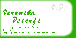 veronika peterfi business card